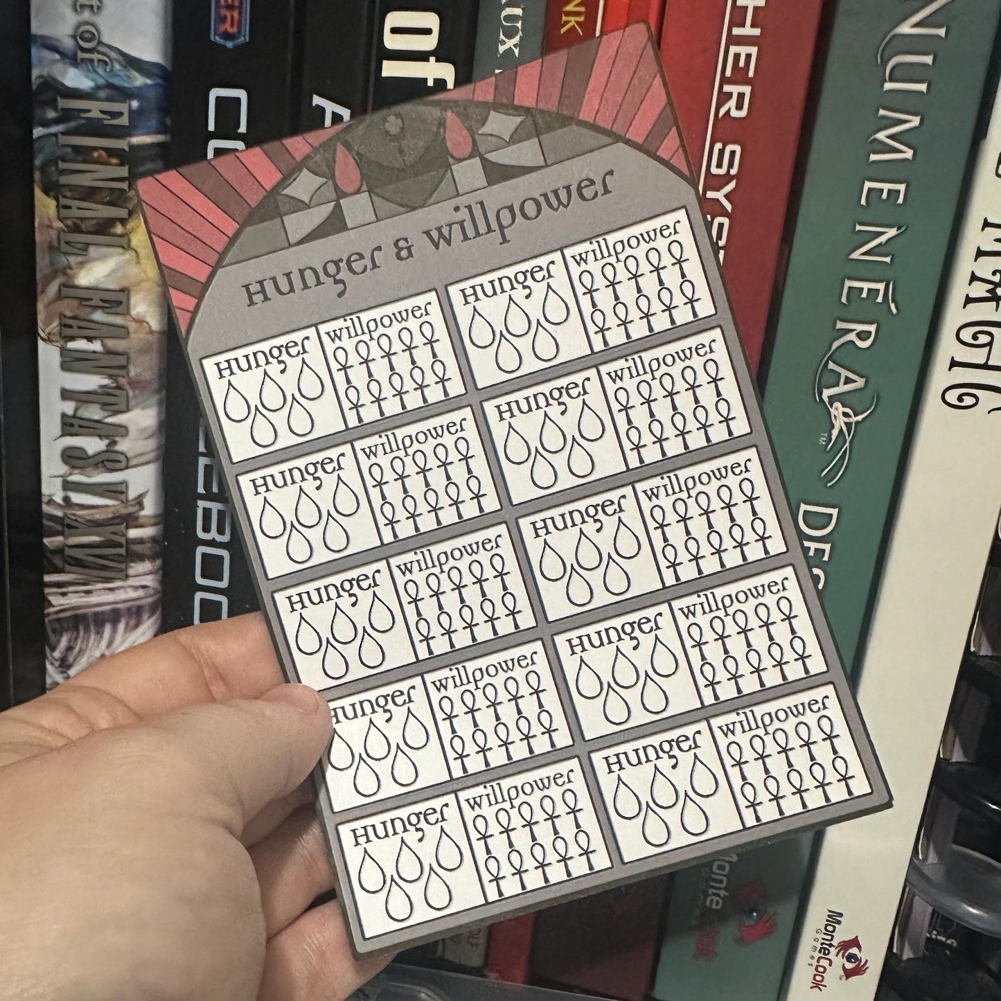 Vampire the Masquerade Hunger And Willpower Tracker Sticker Sheet