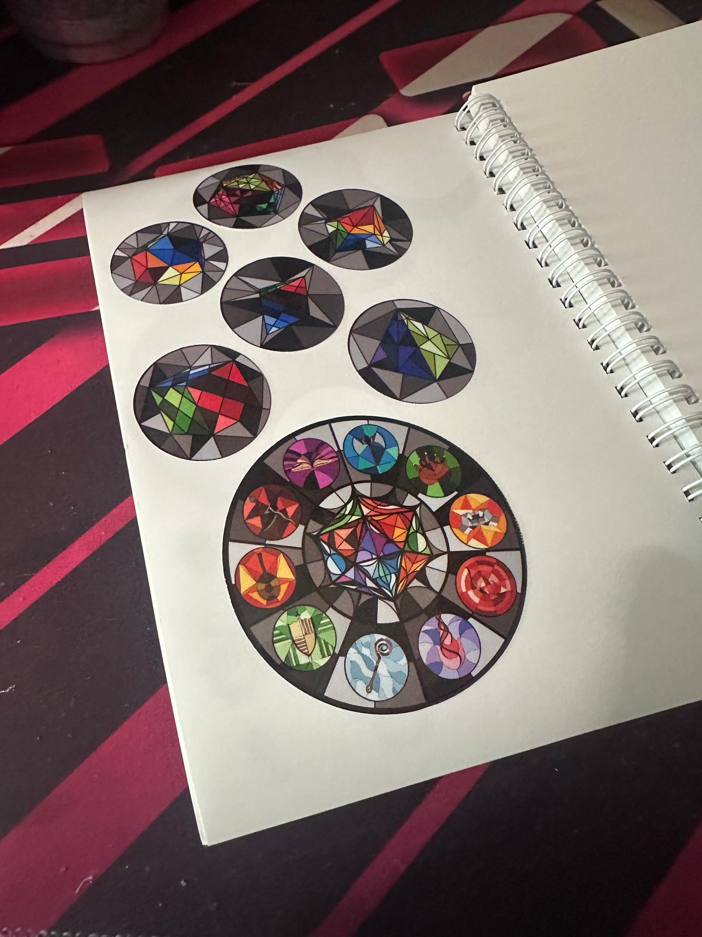 Stained-Glass TTRPG Class Sticker – 3" Vinyl Sticker – Durable, Laminated, Water Resistant