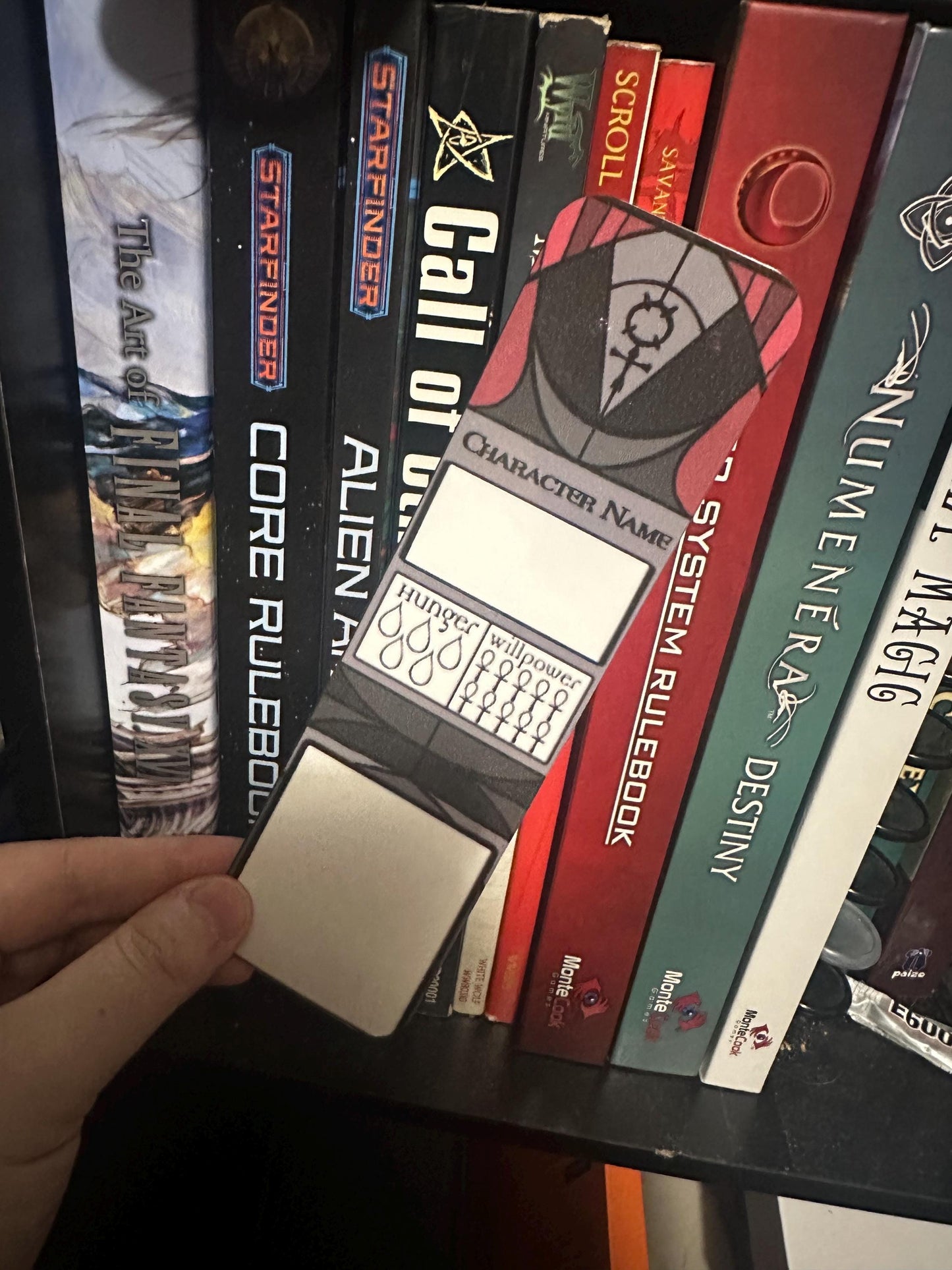 Vampire The Masquerade Reusable Tracker Bookmarks - Hunger & Willpower Dry-Erase Bookmark Set