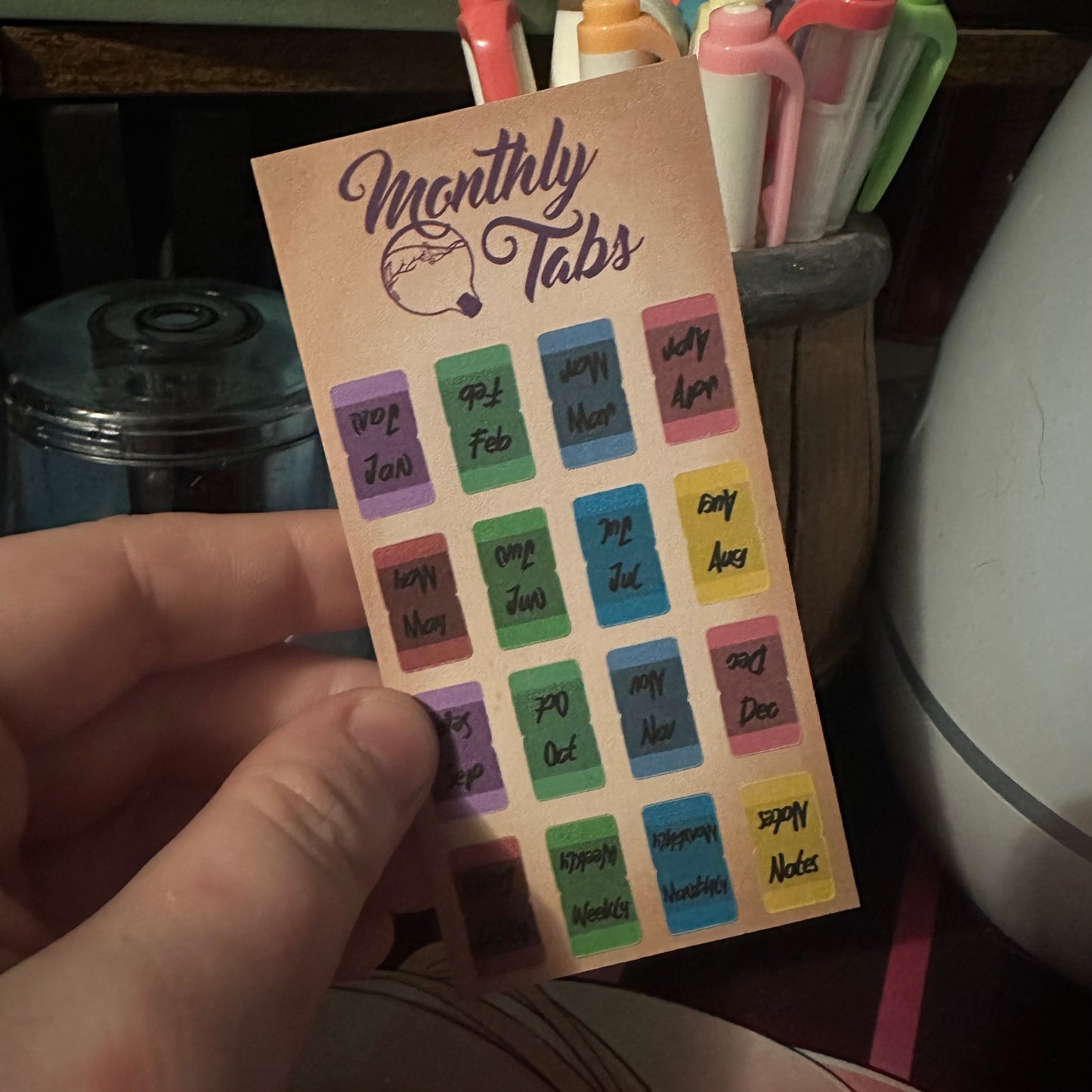 The Grimoire Index Tabs: Monthly Index & Chapter Markers