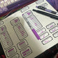 Vampire: The Masquerade Dry Erase Character Sheet Stickers – Reusable Vinyl Set with Laminated Storage Folder