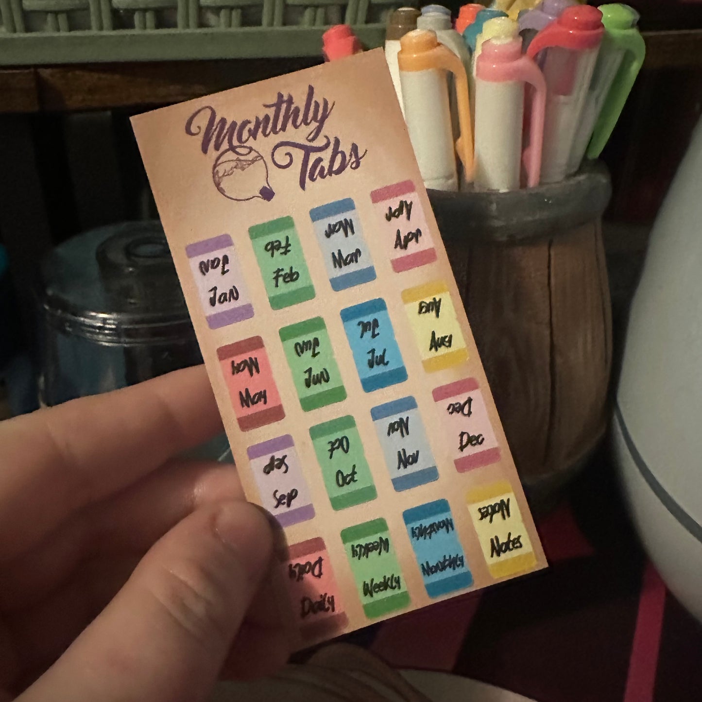The Grimoire Index Tabs: Monthly Index & Chapter Markers