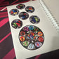 Stained-Glass TTRPG Class Sticker – 3" Vinyl Sticker – Durable, Laminated, Water Resistant