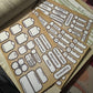 Dungeons &amp; Dragons Dry Erase Character Sheet Stickers – Reusable Vinyl Set with Laminated Storage Folder