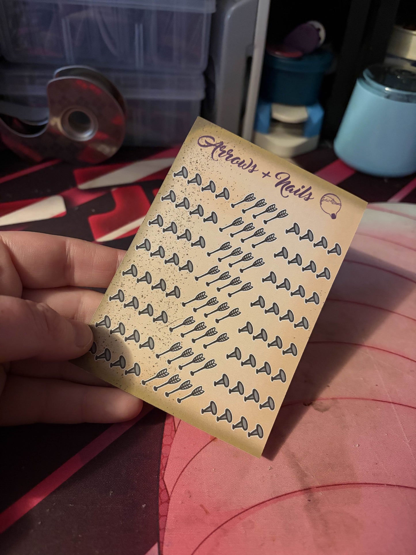Arcane Marks Planner Stickers – Arrows & Nails Icon Sheet