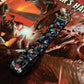 5" Stained Glass Polyhedral Dice Lanyard — Arcane Shine, Critical Carry