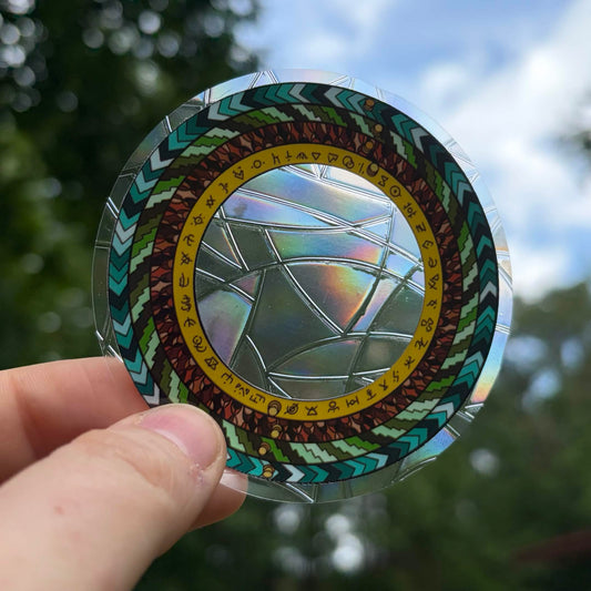 Arcane Sigil Static Window Cling | Witch Hat Inspired Window Decoration